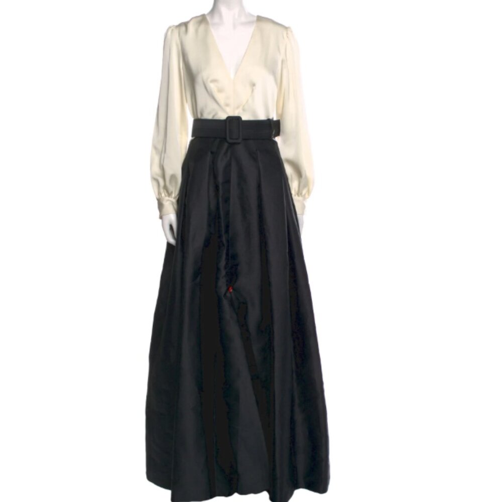 Zoe Color block Satin Ballgown, Sachin +Babi